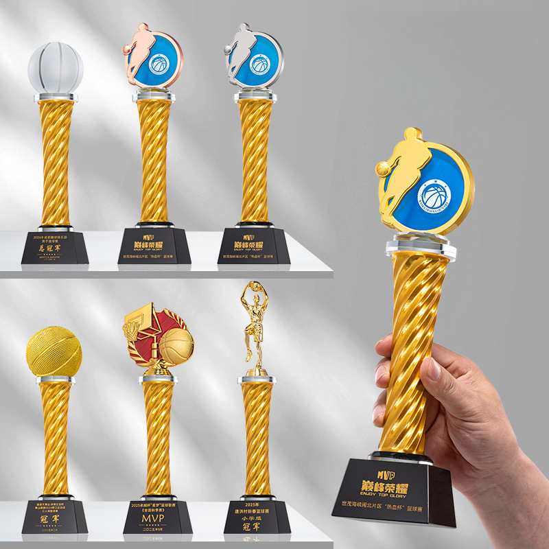 Table Tennis Championships - Trophée en cristal série sportive, basket-ball,
