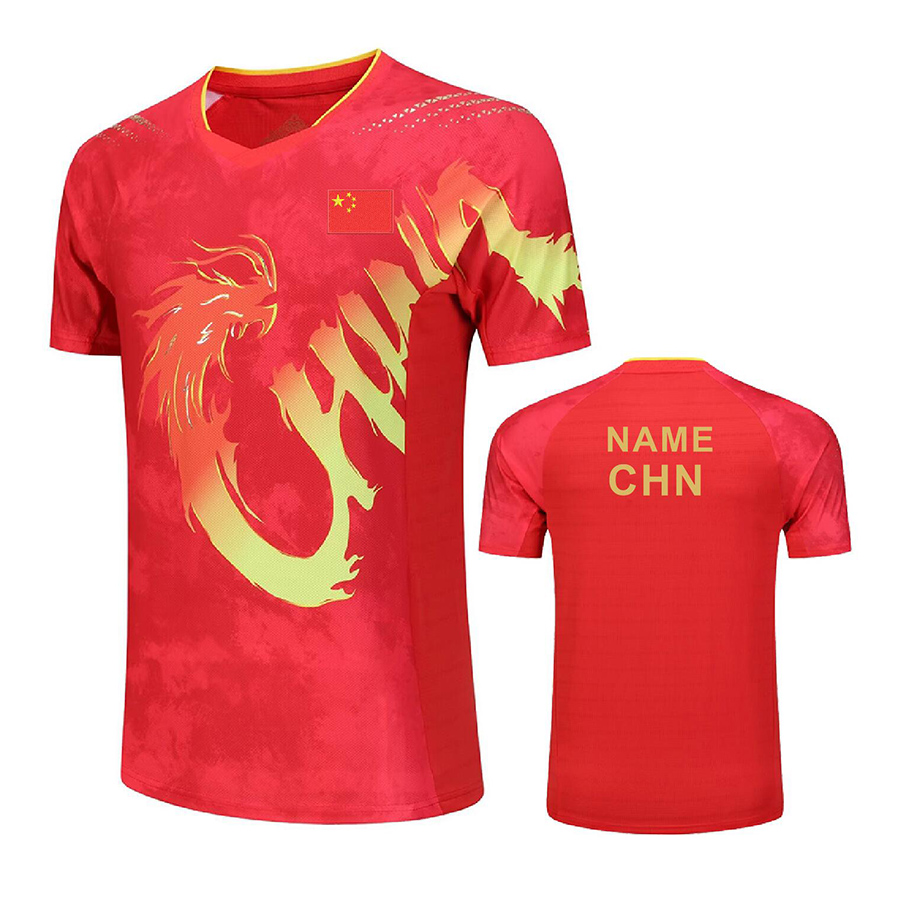 Table Tennis Team Championship - Texte personnalisé 2024 uniforme Dragon de