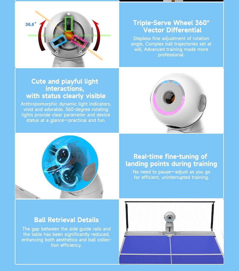 Robot de tennis de table élect - Table Tennis Balls avis et prix